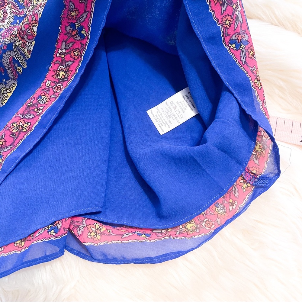 4/$25 Norah | blue paisley print tank top size small - Picture 3 of 6